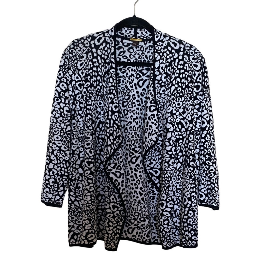 Dana Buchman Leopard Print Open Cardigan. Size XL.